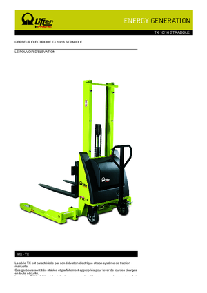 Рації PRAMAC Lifter TX 10/16 Straddle