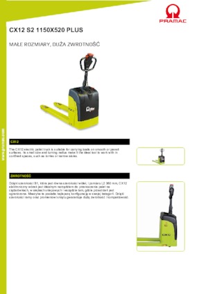 візок для ручного транспортування вантажів PRAMAC Lifter CX 12 EVO GEL