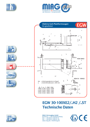 візок для ручного транспортування вантажів Miag EGW 100 XE 2