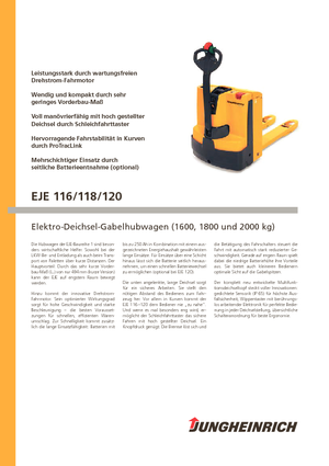 візок для ручного транспортування вантажів Jungheinrich EJE 116