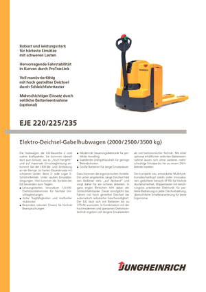 візок для ручного транспортування вантажів Jungheinrich EJE 220