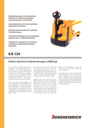 візок для ручного транспортування вантажів Jungheinrich EJE C20