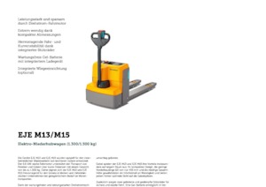 візок для ручного транспортування вантажів Jungheinrich EJE M15