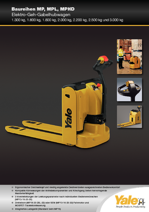 візок для ручного транспортування вантажів Yale MP22AC