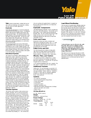 візок для ручного транспортування вантажів Yale MPR080VG