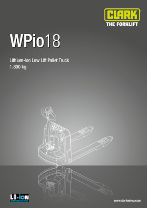 візок для ручного транспортування вантажів Clark Wpio 18