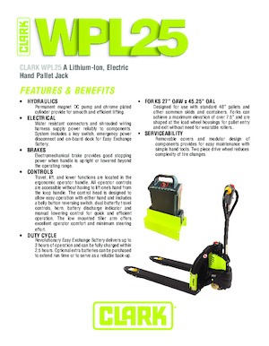 візок для ручного транспортування вантажів Clark WPL 25