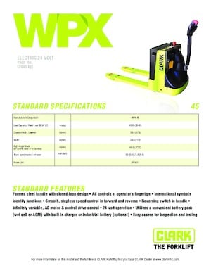 Штабелер для піддонів Clark WPX 45
