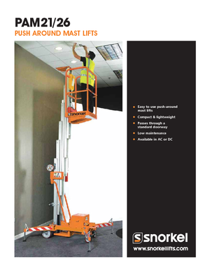 Підйомники з однією вертикальною щоглою Snorkel PAM26AC