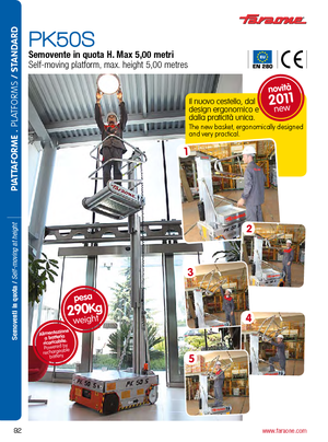 Підйомники з однією вертикальною щоглою Faraone PK 50 S