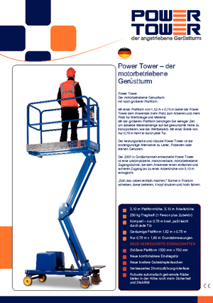 Підйомники з однією вертикальною щоглою Power Towers Power Tower