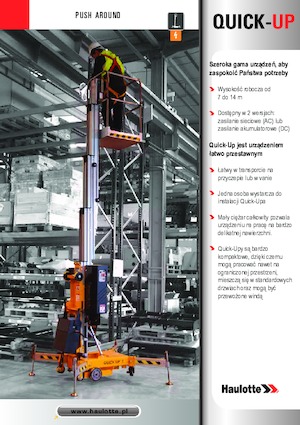 Підйомники з однією вертикальною щоглою Haulotte QuickUp 7