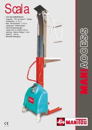 Підйомники з однією вертикальною щоглою Manitou Scala