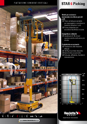 Підйомники з однією вертикальною щоглою Haulotte Star 6 Picking