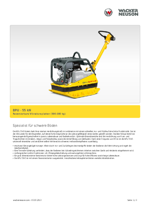 Реверсивні віброплити Wacker Neuson BPU5545A 