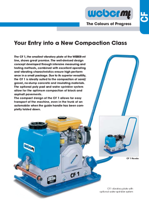 Реверсивні віброплити weber mt CF 1 Hd