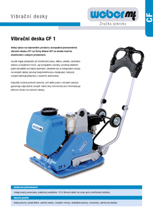 Реверсивні віброплити weber mt CF 1 Hd