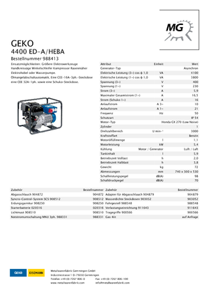 Бензинові електрогенератори Geko ® 4400 ED-A/HEBA