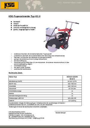 Швонарізники KSG-Maschinenbau KSG 461