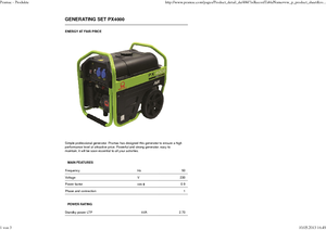 Бензинові електрогенератори PRAMAC Lifter PX 4000