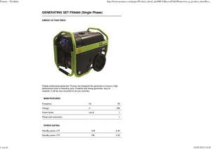 Бензинові електрогенератори PRAMAC Lifter PX 8000