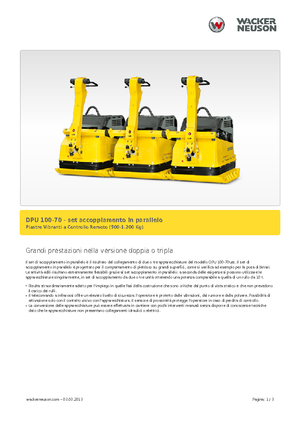 Односпрямовані віброплити Wacker Neuson Koppelsatz für 2 x DPU 100-70