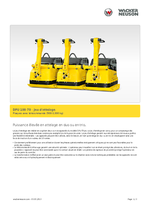 Односпрямовані віброплити Wacker Neuson Koppelsatz für 3 x DPU 100-70