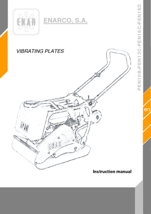 Односпрямовані віброплити Enar PEN 13 C
