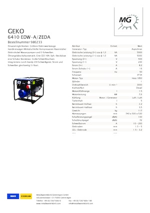 Бензинові електрогенератори Geko ® 6410 EDW-A/ZEDA