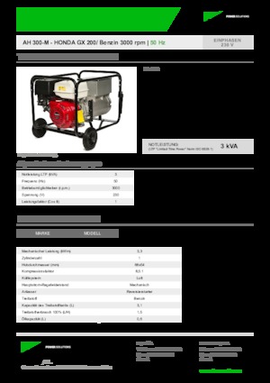 Бензинові електрогенератори INMESOL AH 300-M