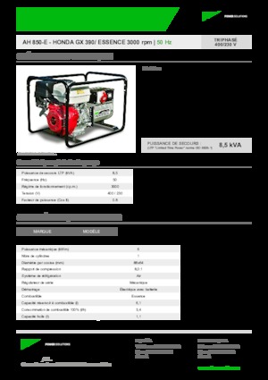 Бензинові електрогенератори INMESOL AH 850-E