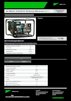 Бензинові електрогенератори INMESOL AK 1500-CA