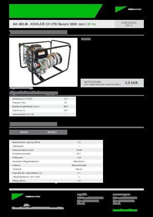 Бензинові електрогенератори INMESOL AK 400-M
