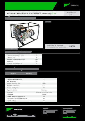 Бензинові електрогенератори INMESOL AK 500-M