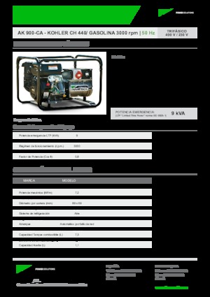 Бензинові електрогенератори INMESOL AK 900-CA
