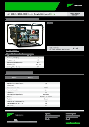 Бензинові електрогенератори INMESOL AK 900-E
