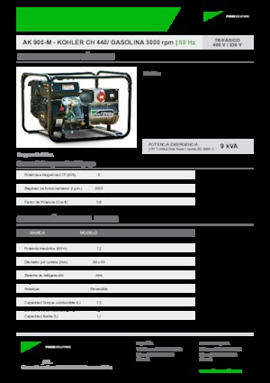 Бензинові електрогенератори INMESOL AK 900-M