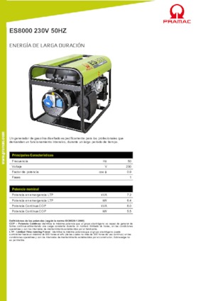 Бензинові електрогенератори PRAMAC Lifter ES 8000