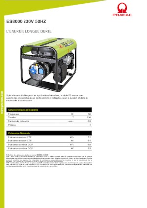 Бензинові електрогенератори PRAMAC Lifter ES 8000