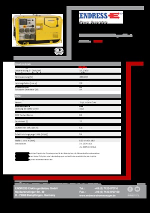Бензинові електрогенератори Endress ESE 1307 DBG ES DIN Super Silent