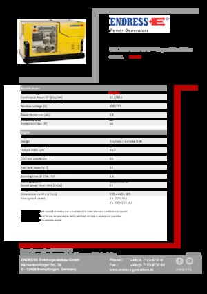 Бензинові електрогенератори Endress ESE 1308 DBG ES DIN Super Silent Plus