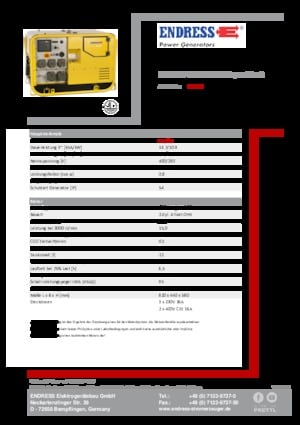 Бензинові електрогенератори Endress ESE 907 DBG DIN Super Silent