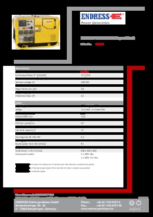 Бензинові електрогенератори Endress ESE 907 DBG DIN Super Silent