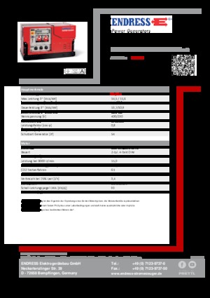 Бензинові електрогенератори Endress ESE 1408 DBG ES ISO Duplex Silent