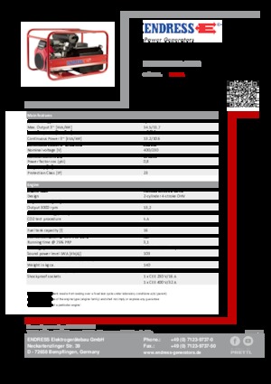 Бензинові електрогенератори Endress ESE 1306 DHS-GT ES