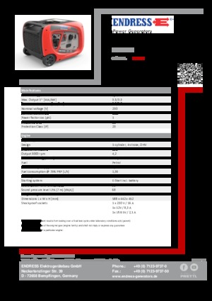 Бензинові електрогенератори Endress ESE 3000i