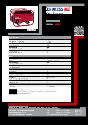 Бензинові електрогенератори Endress ESE 306 HS GT