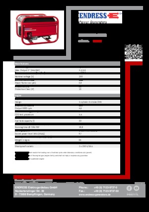 Бензинові електрогенератори Endress ESE 406 HS-GT ES