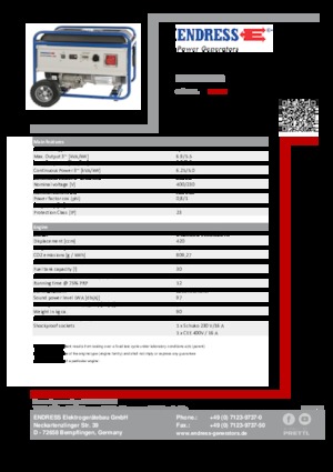 Бензинові електрогенератори Endress ESE 6000 DBS