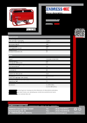 Бензинові електрогенератори Endress ESE 606 HS-GT ES